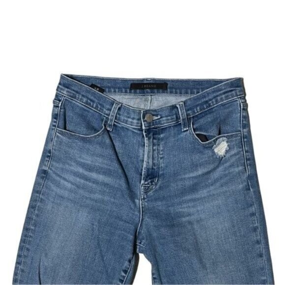 J Brand Alana High‑Rise Ripped Cropped Skinny Jeans in Argo Destruct, size 30 - Picture 12 of 12